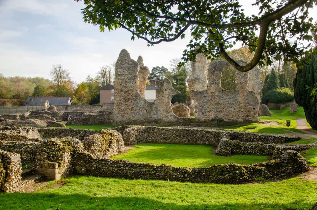Ruins of Abbey in Bury St Edmunds, the best of the Bury St Edmunds attractions.