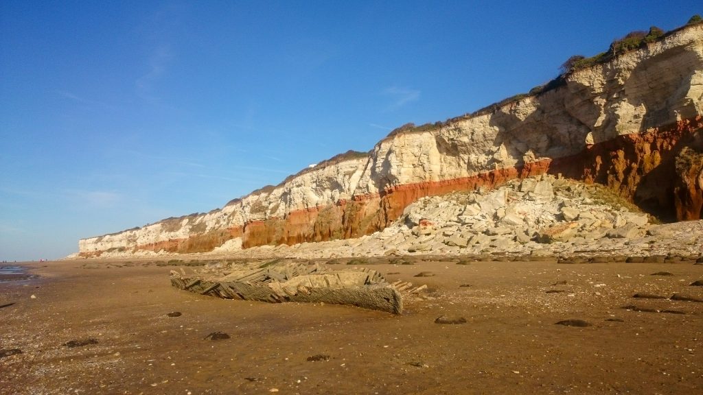 The ship wreck on the Hunstanton beach, one of the best beaches in Norfolk.