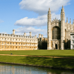 View at the King's College in Cambridge, one of the prettiest Cambridge Colleges.