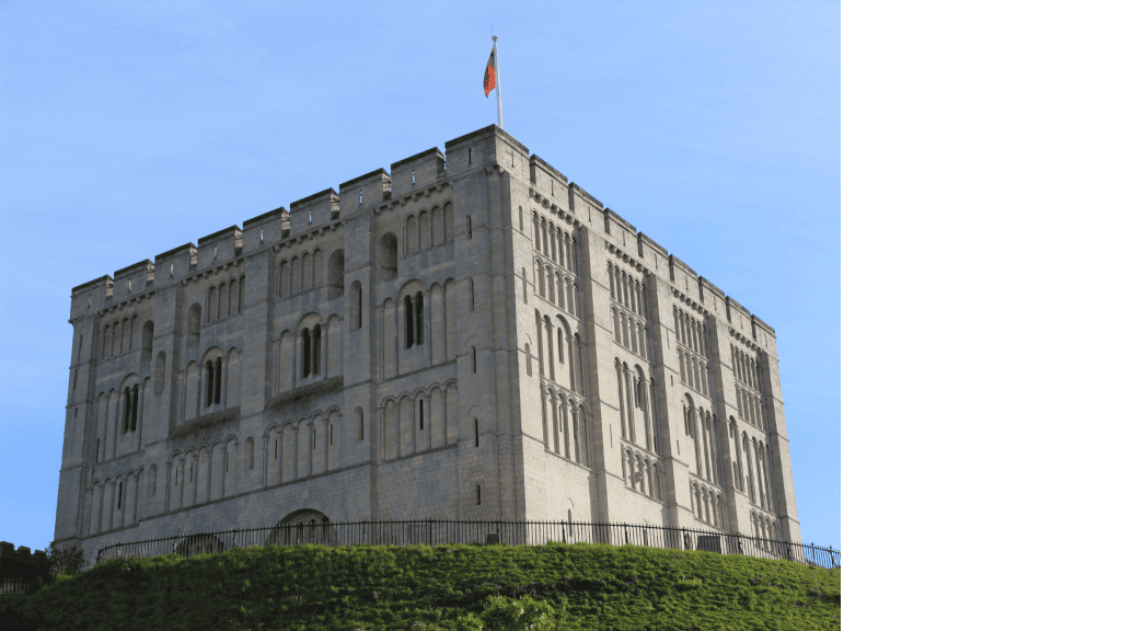 View at the Norwich Castle, one of the oldest Norman castles in England.