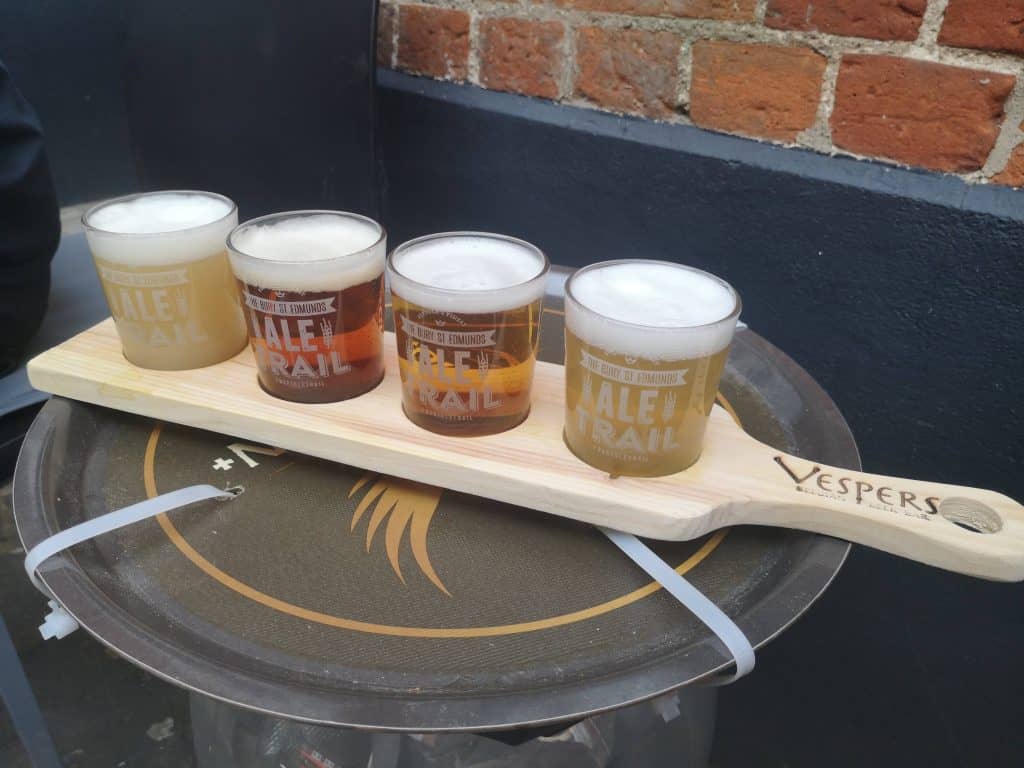 Beer tasing in Bury St Edmunds.