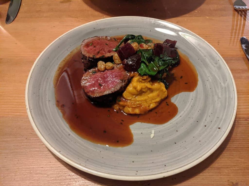 Dinner at Pea Porridge restaurant Bury St Edmunds.
