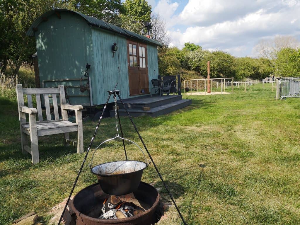 Shepherd hut located in the nature in East Of England.