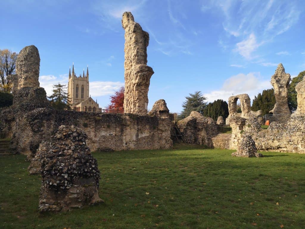 View at the Abby Gardens and Bury St Edmunds Cathedral, the best of the Bury St Edmunds attractions.