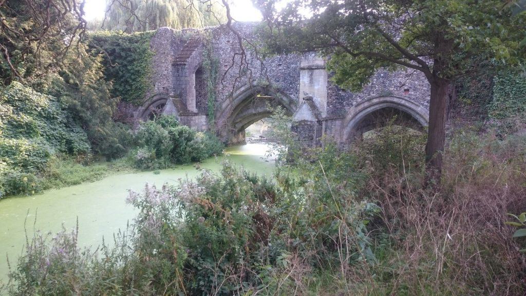 Old medieval bridge in Bury St Edmunds.