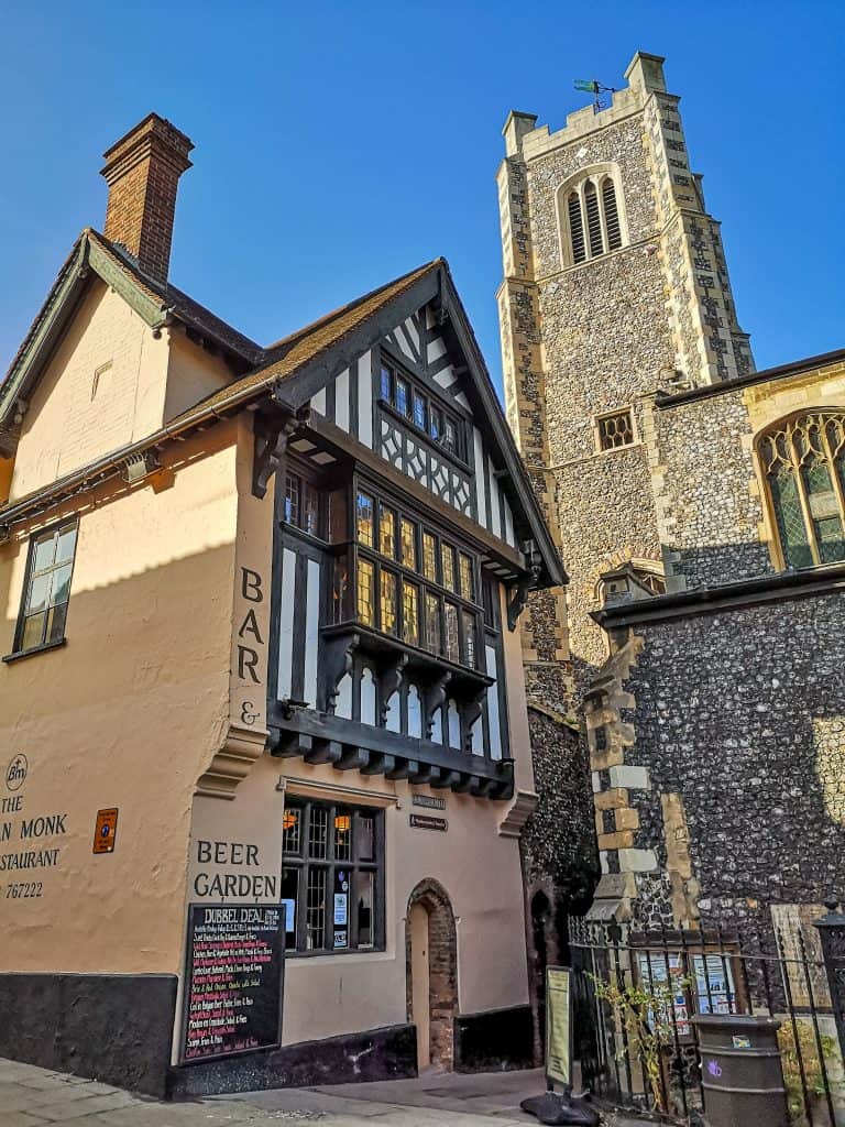 Norwich Pub Crawl in popular The Belgian Monk pub Norwich.