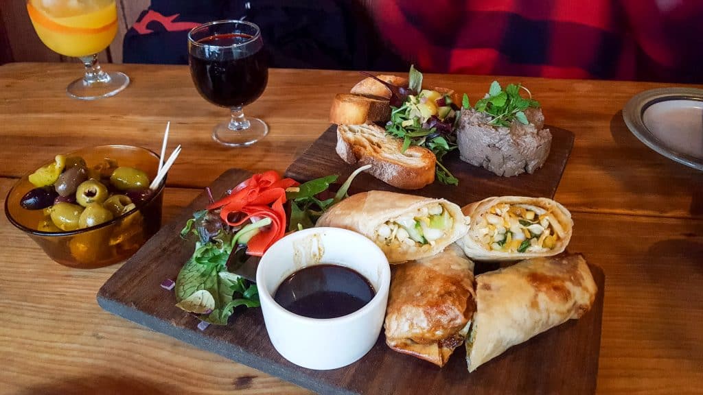 Healthy snacking in Norwich with vegetable wraps.
