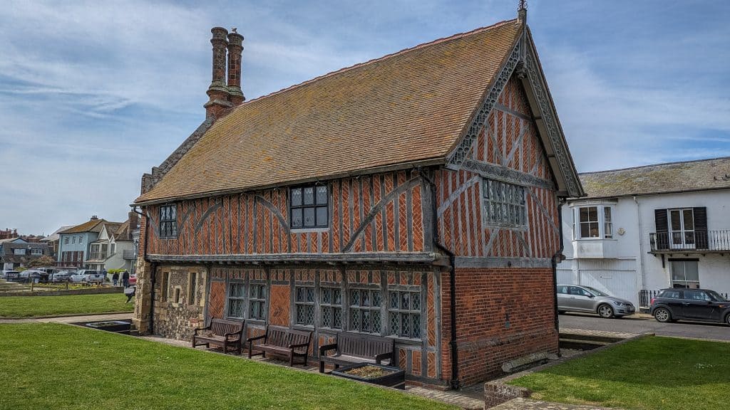 View at the building of the museum called Moot Hall in Aldeburgh