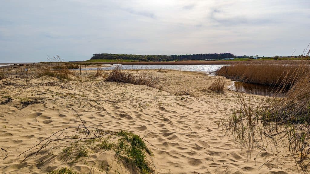 View at the Covehithe beach in Suffolk Coast and Heaths AONB.