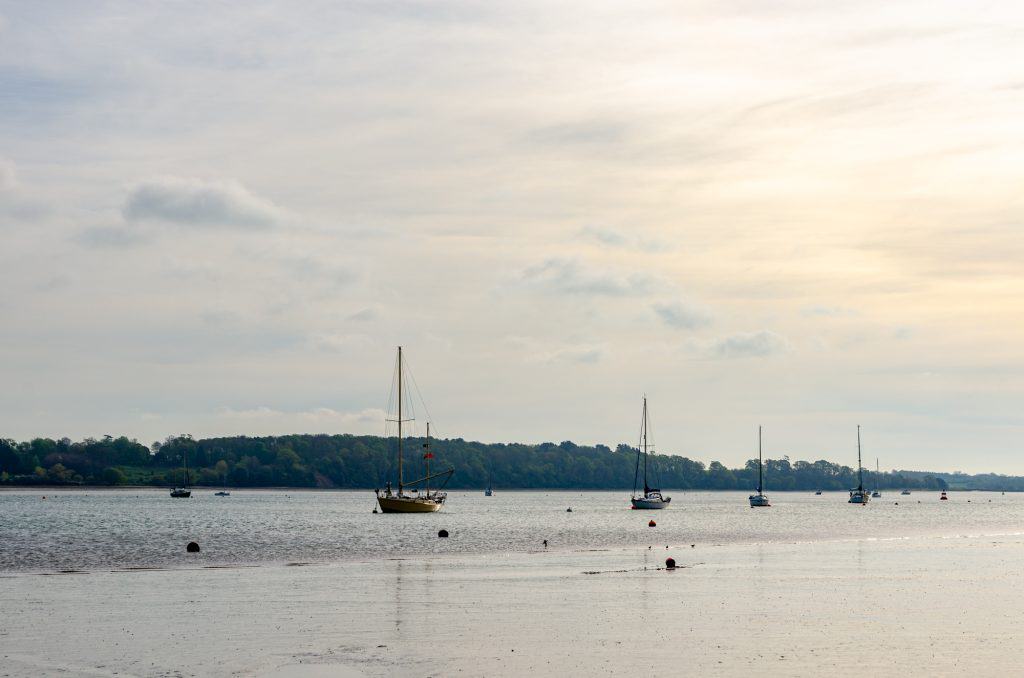Boats in Pin Mill in Suffolk Coast and Heaths AONB.