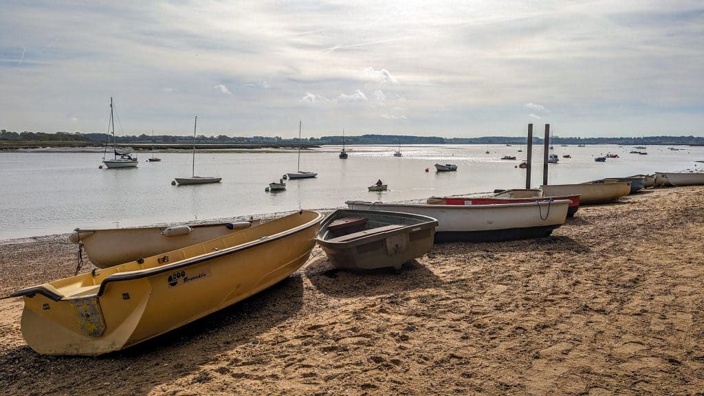 Boasts near River Deben in Suffolk Coast and Heaths AONB.