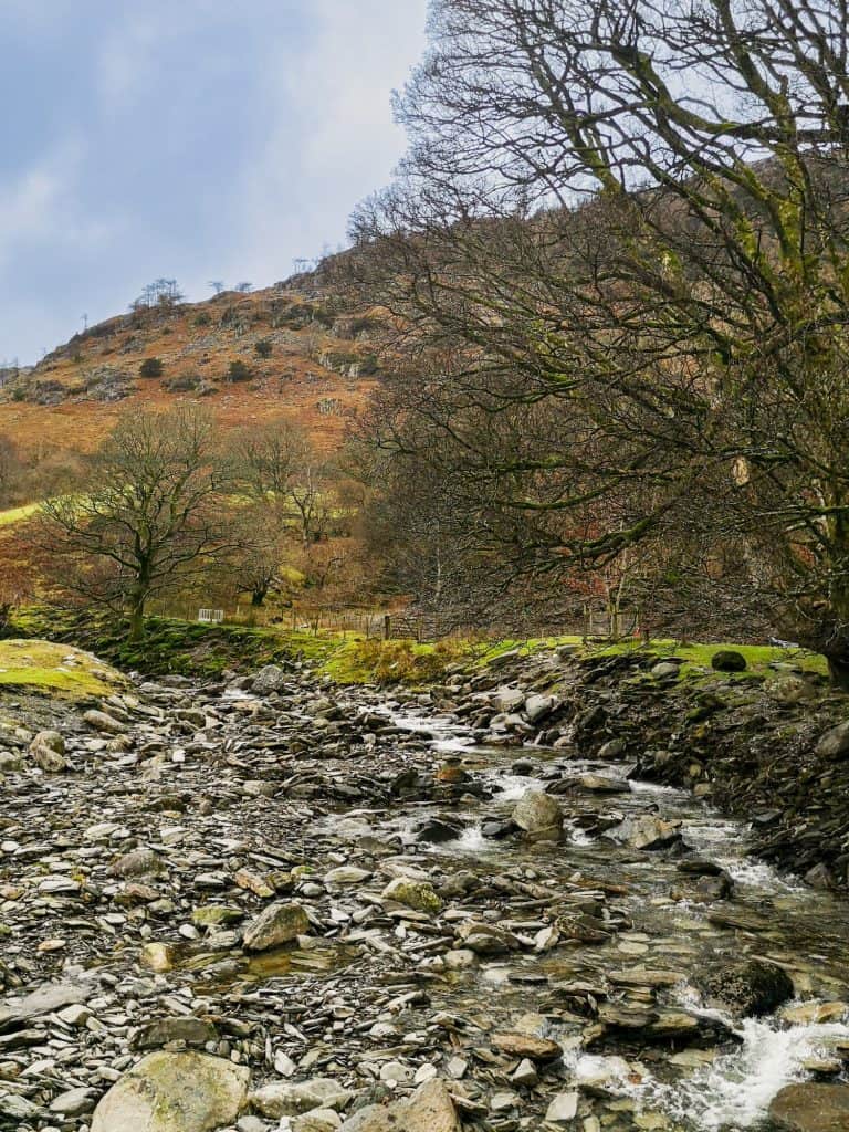 A river near the Cathedral Cave in the Lake District.