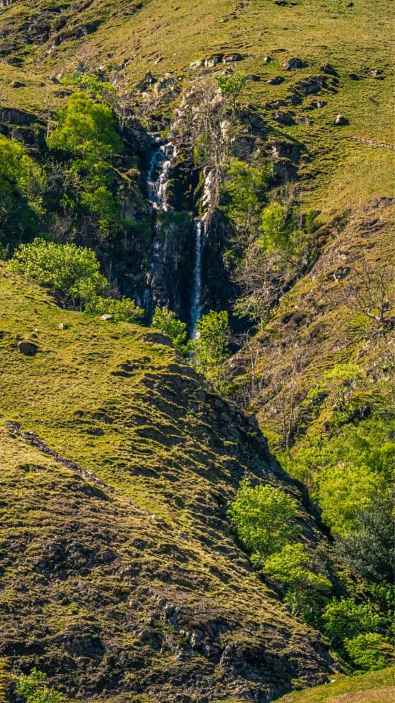 View at the Cautley Spout waterfall in Yorkshire Dales.