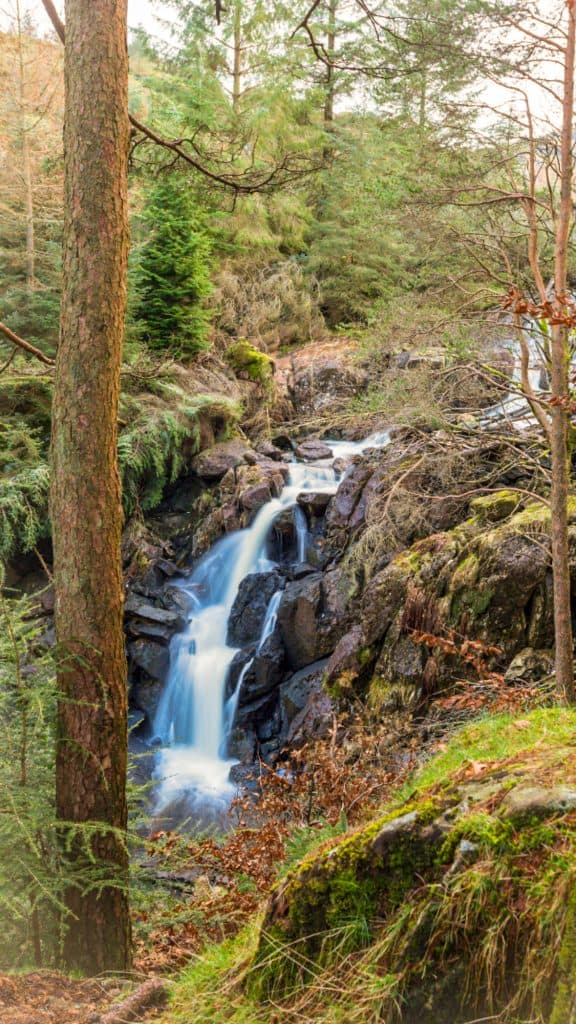 View at the Dog Gill waterfall in the Lake District.
