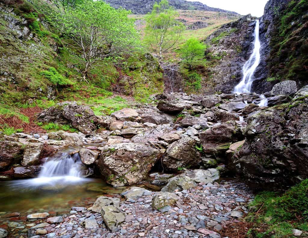 Dungeon Ghyll Force waterfall in the Langdale Valley in Lake District.