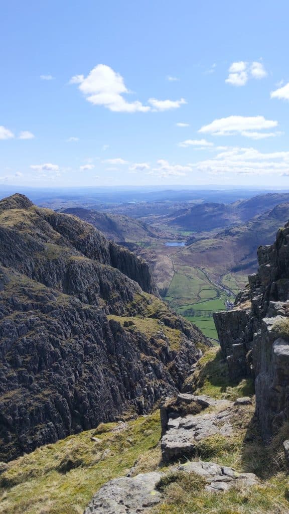 Views to the landscape near Pike O'Stickle.