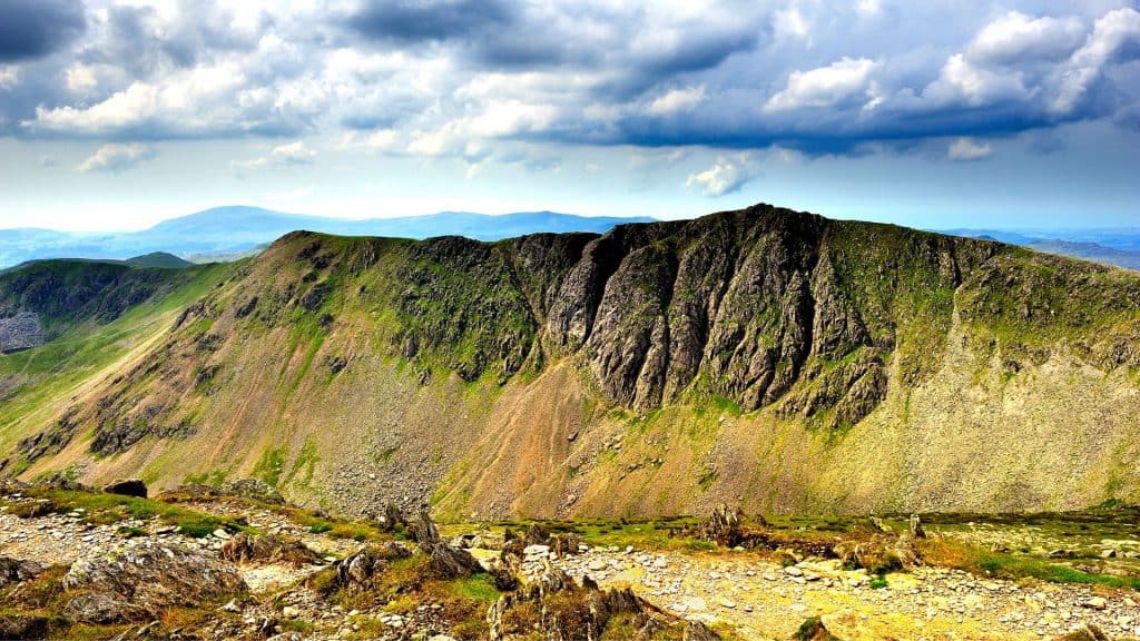 View at a mountain range.
