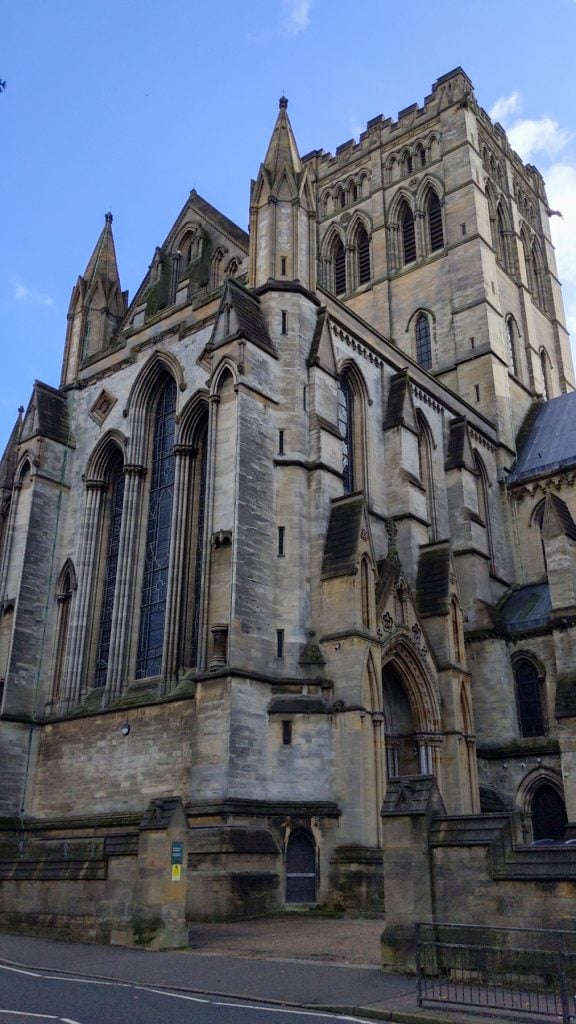 View at one of the Cathedrals in Norwich - Roman Catholic Cathedral of St. John the Baptist.