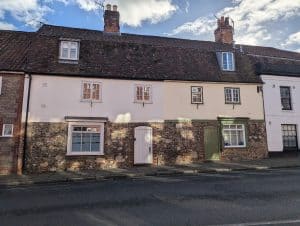 A historical medieval cottage in Bury St Edmunds.