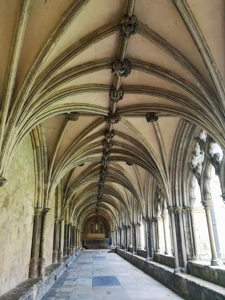 One of the corridors in the Norwich Cathedral.