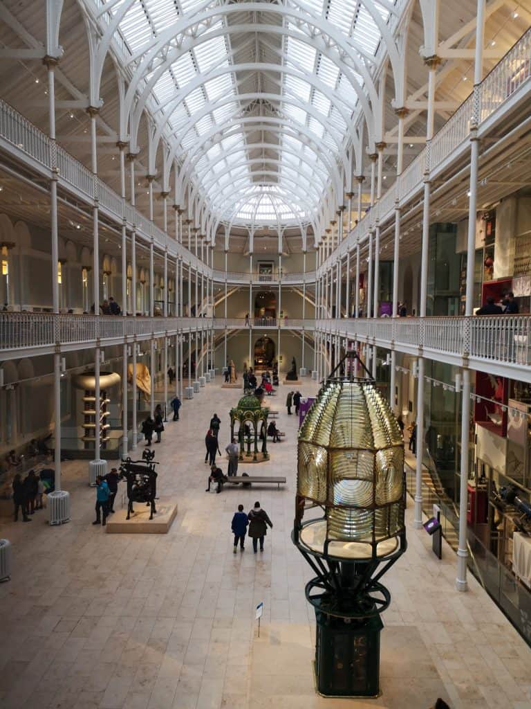 National Museum of Scotland - view at the main hall.