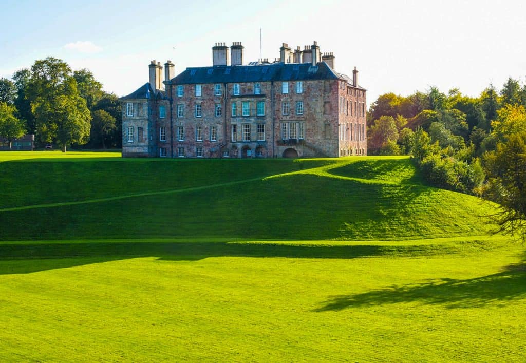 A view at the Dalkeith Palace in Scotland in summer.