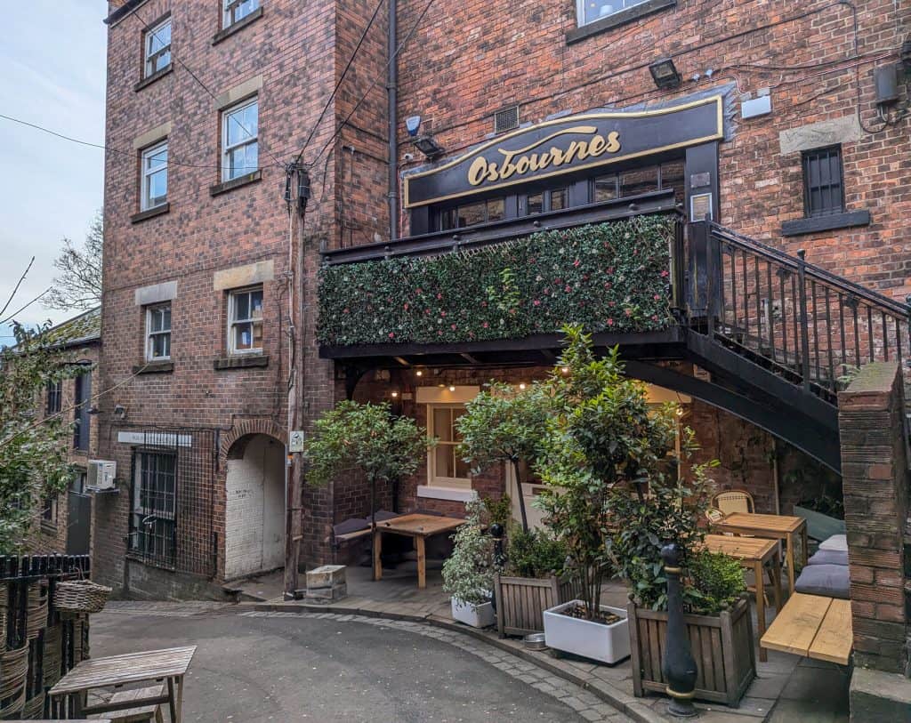 Entrance to the Flat White Cafe in Durham.