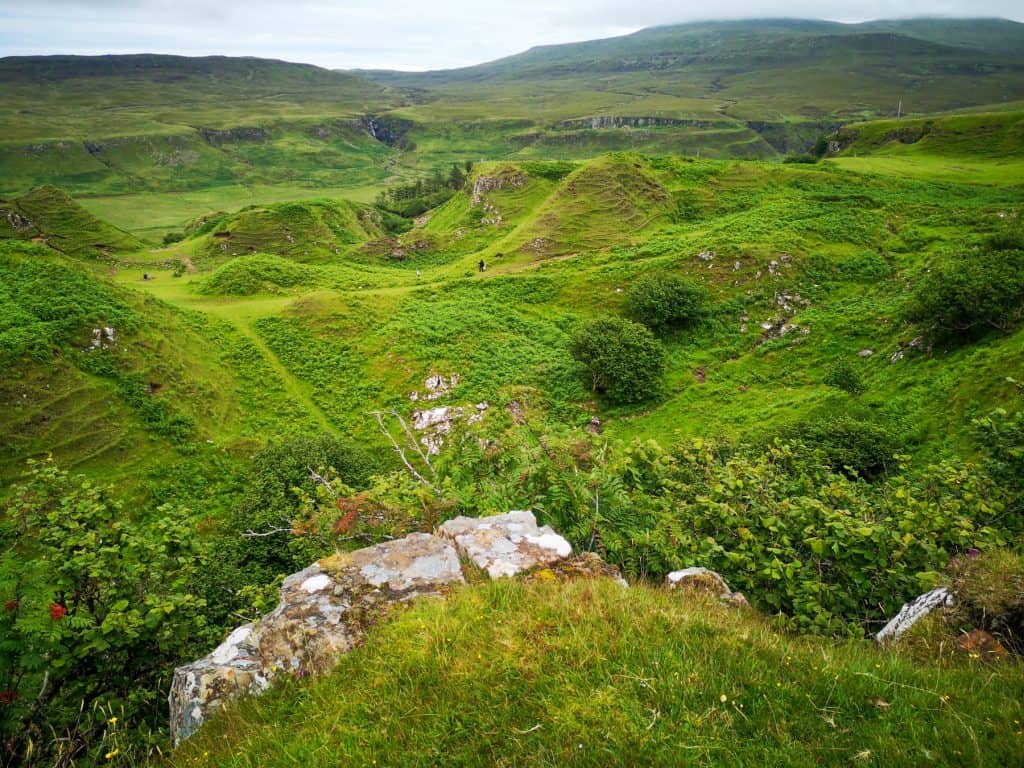 Fairy Glen with hills and views on a stunning greenery.
