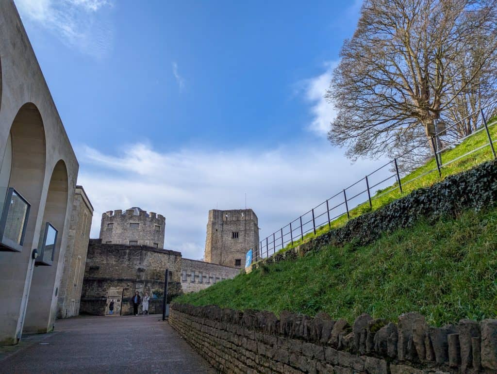 View at the building of Oxford castle and prison.