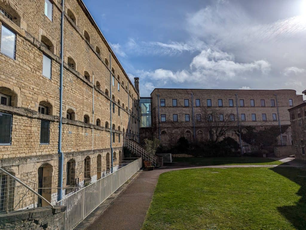 Oxford castle and prison buildings which are now a hotel.