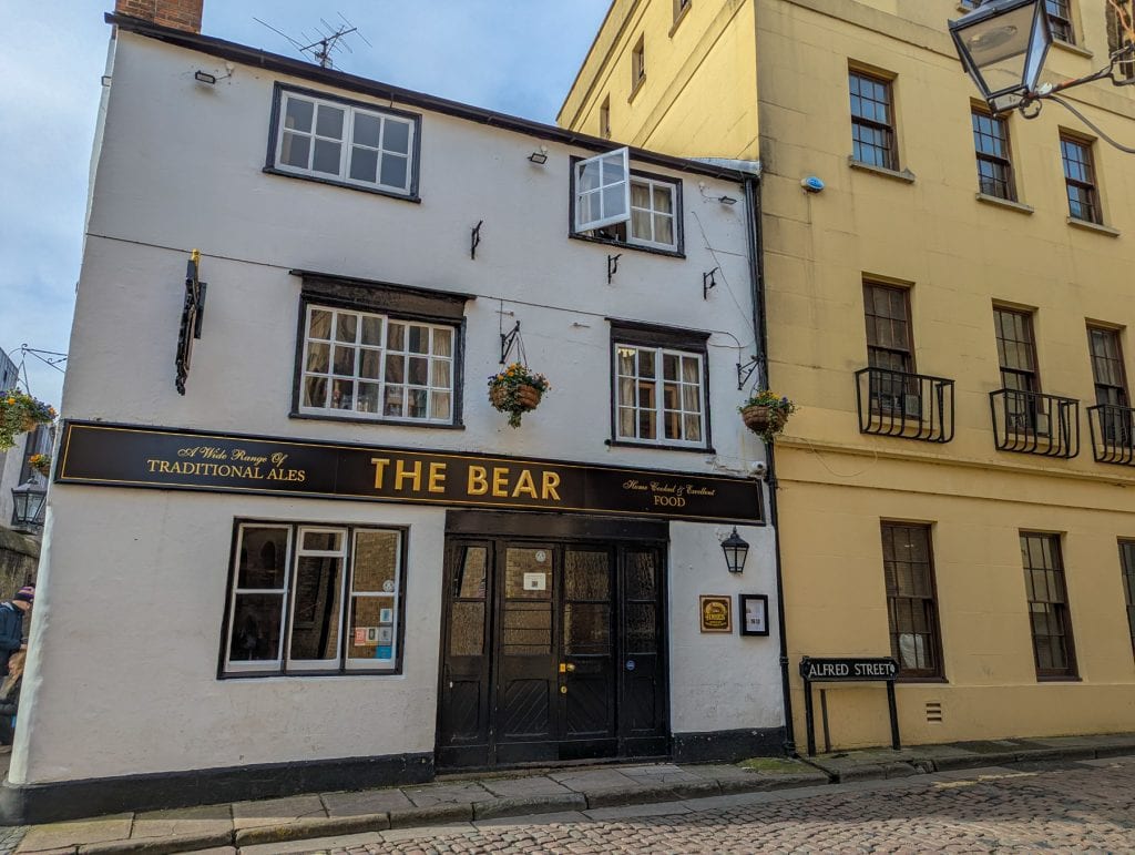 The building of the Bear pub in Oxford.