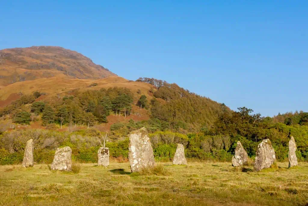 View at the stones near Lochburie.