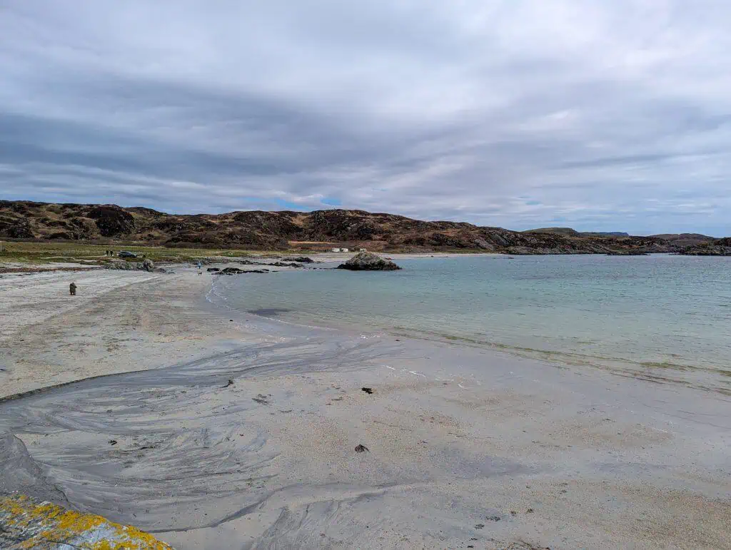 View at the Uisken Beach on the Isle of Mull. Uisken Beach offers spectacular views across the Atlantic and is often completely quiet even in summer.