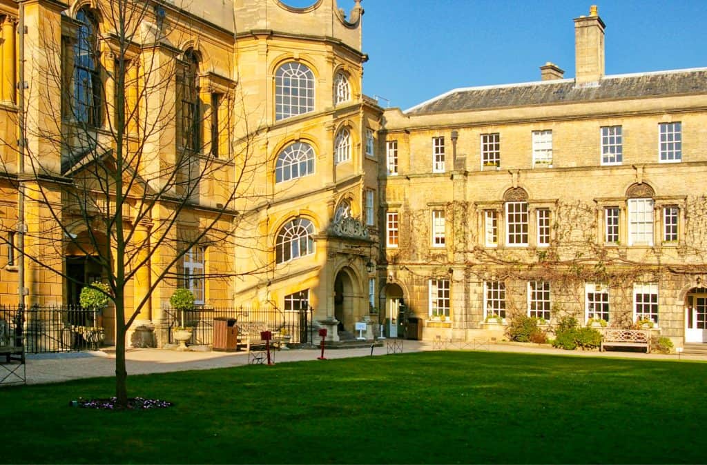 Mediaeval building of the Hertford College in Oxford.