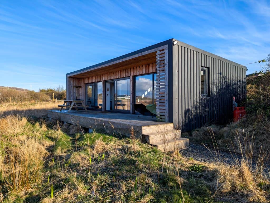 Isle of Mull accommodation - cosy hut in a remote location.