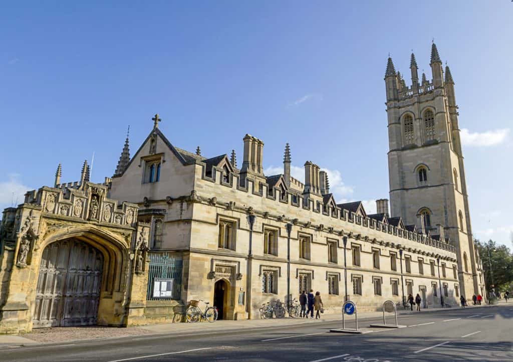 Magdalen College - mediaeval entrance gate and Chapel.