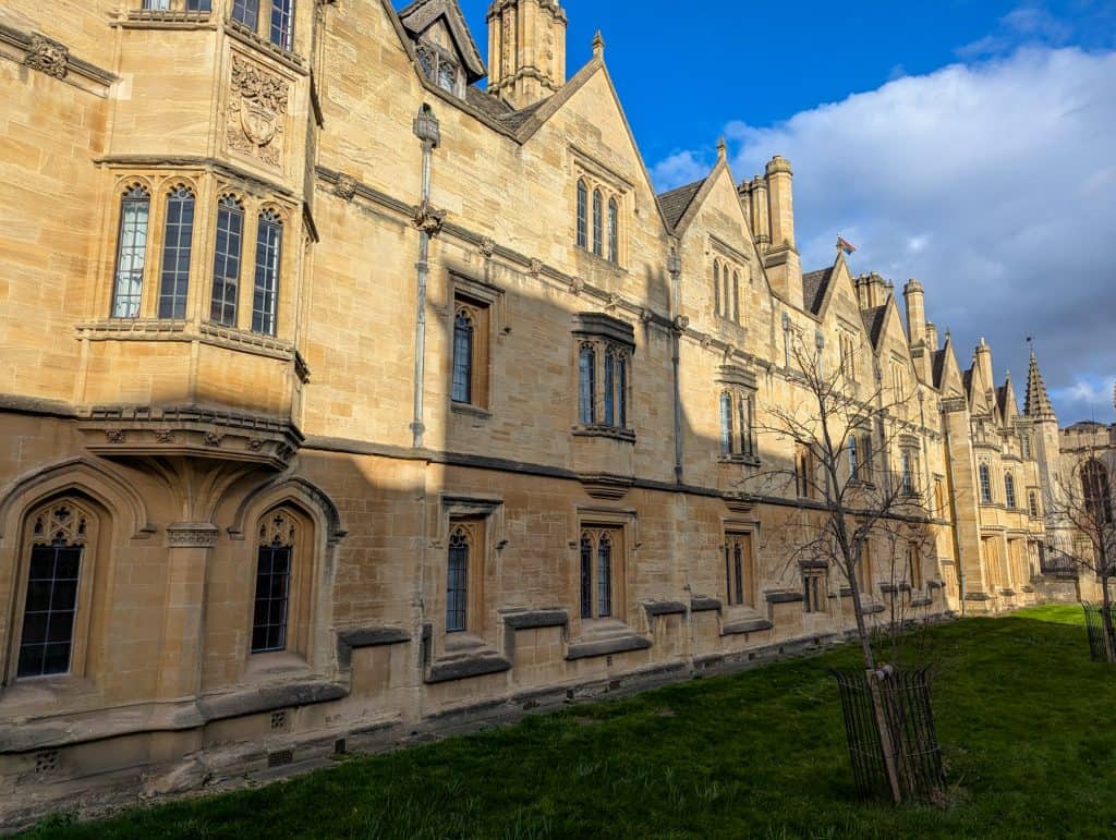 Mediaeval buildings of the Magdalen College in Oxford.