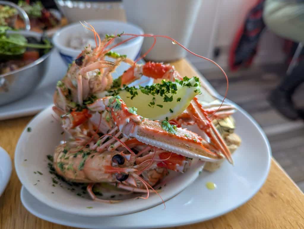 Seafood on the Isle of Mull - langoustines.