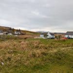 View at cottages at Fionhport on Isle of Mull.