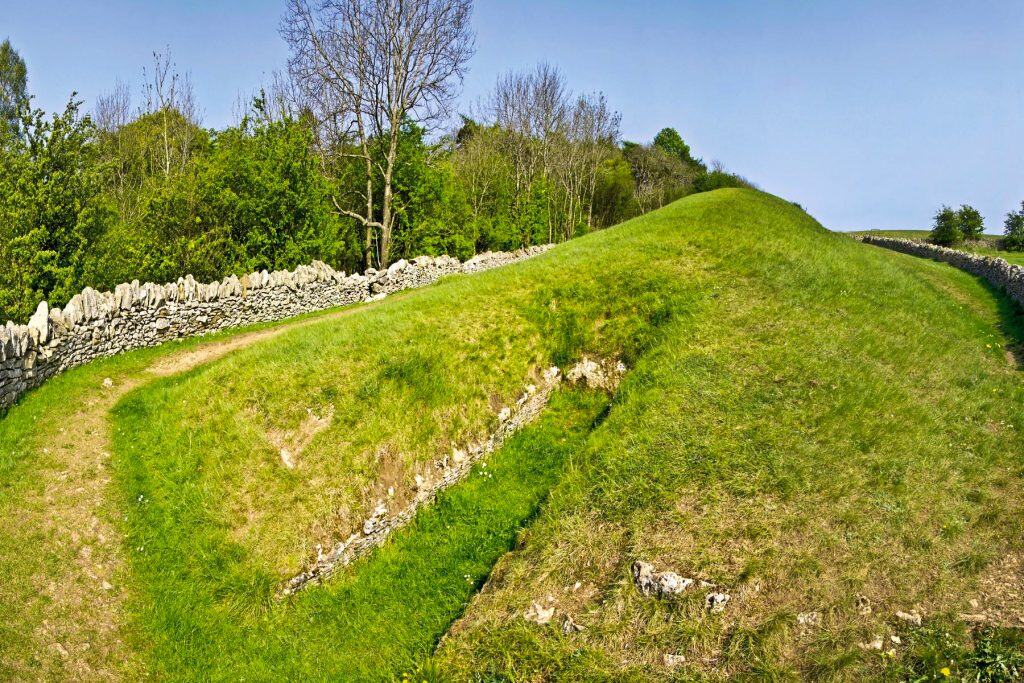 View at a historical remains - Belas Kap in Cotswolds.