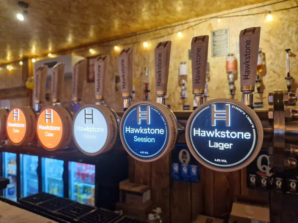 Detail on the Hawkstone beer casks.