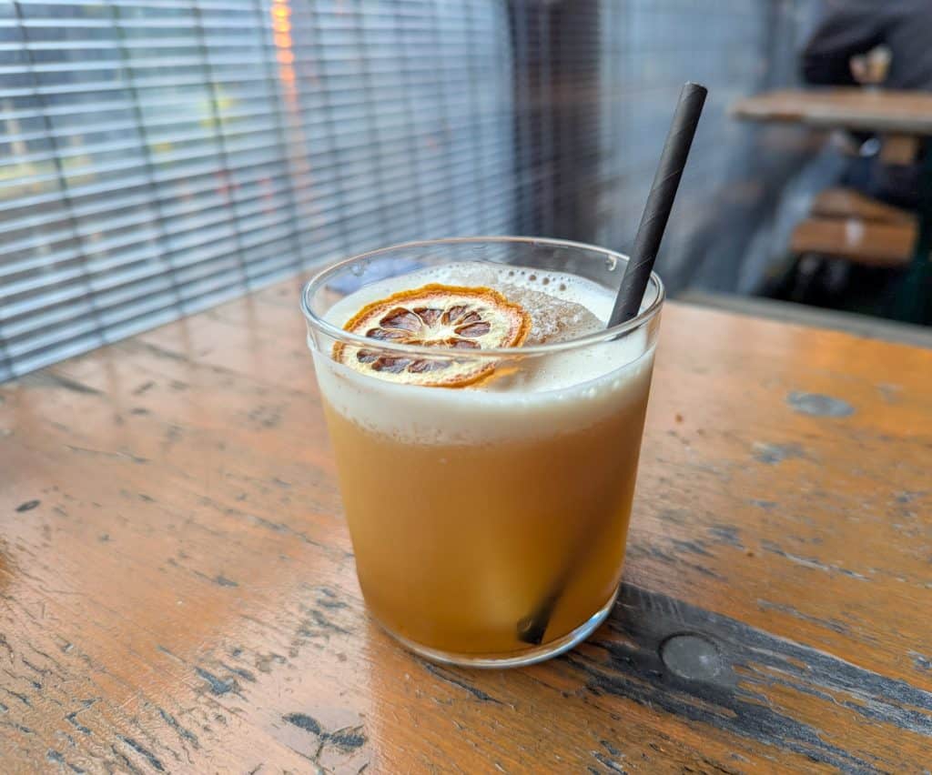 A cocktail in the Spark York street food market.