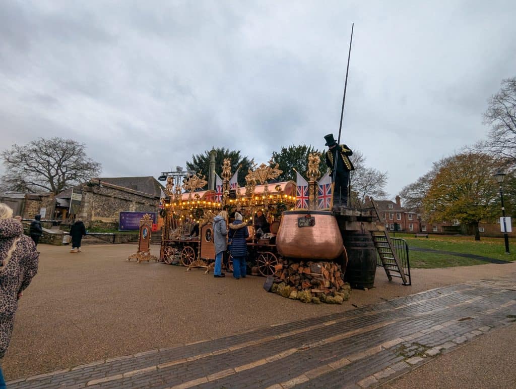 Winchester Cathedral Christmas market - a mulled wine stall.