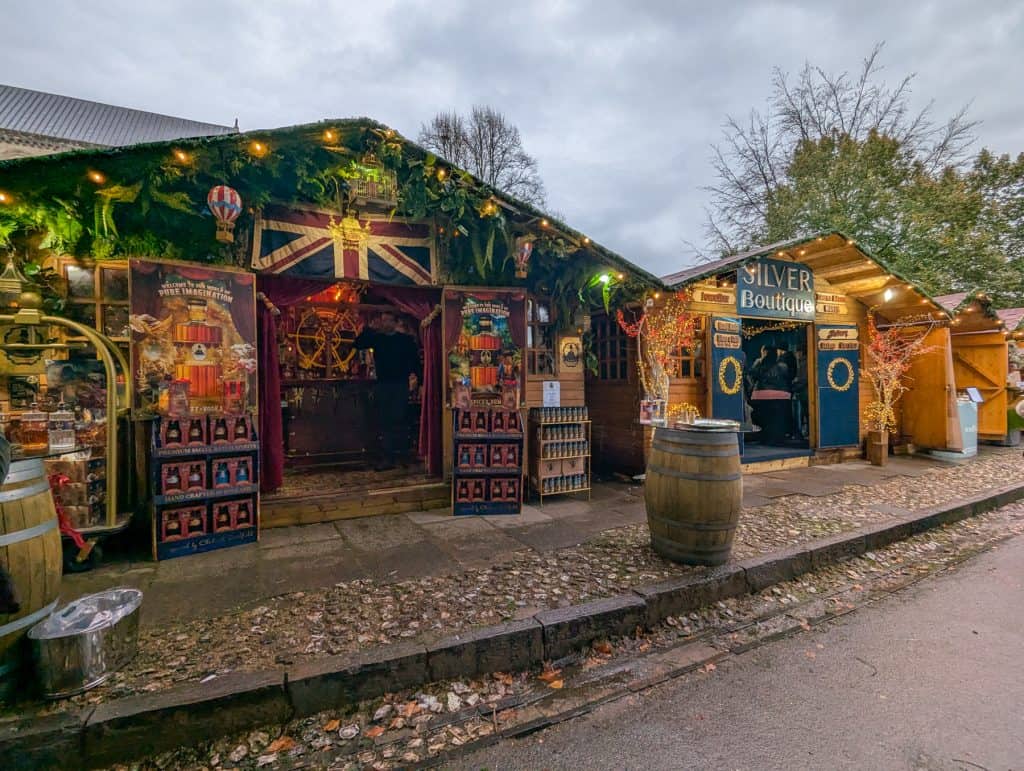 Winchester Cathedral Christmas market - christmassy stalls.