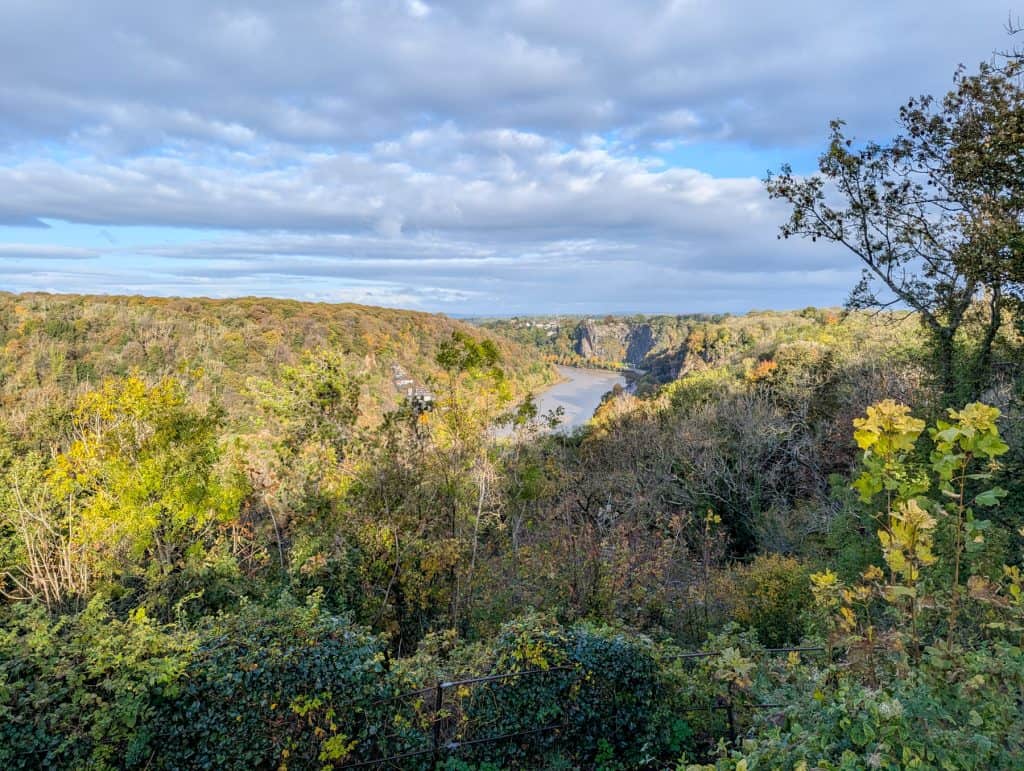 Views at a nature park in Bristol in autumn.