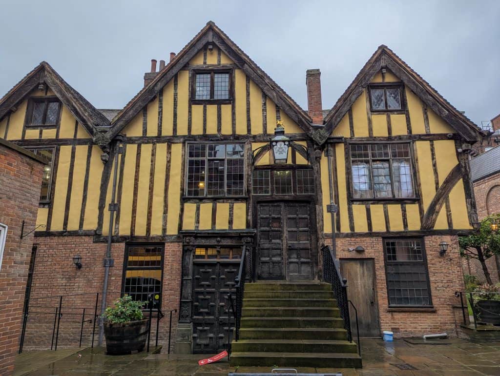 Merchant Adventurers' Hall in York - detail of the medieval building.