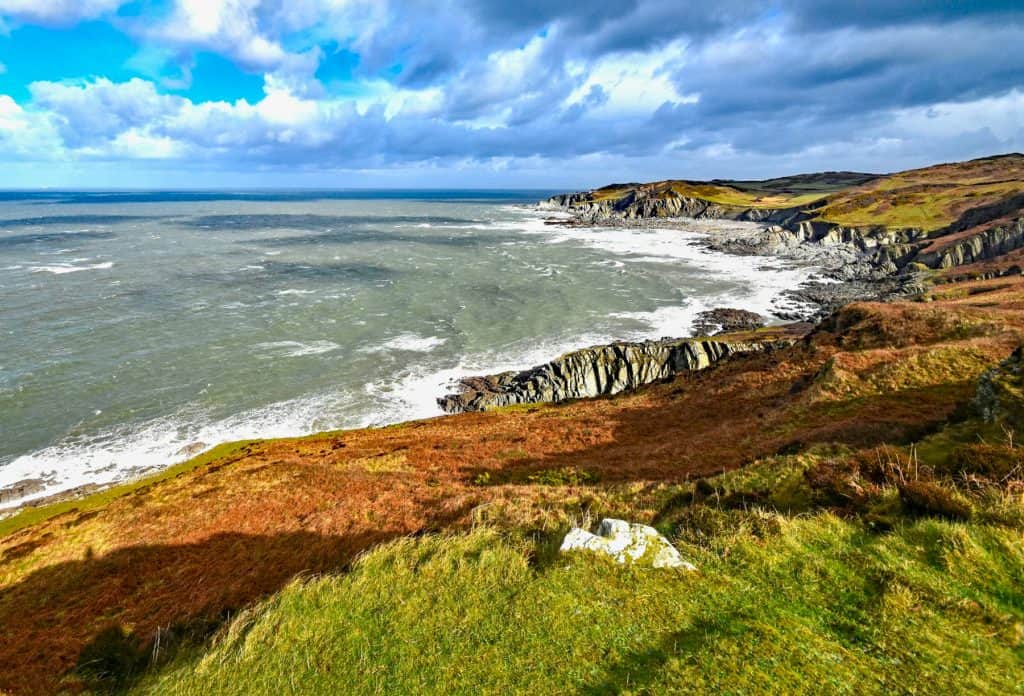 Cliffs and sea in North Devon.