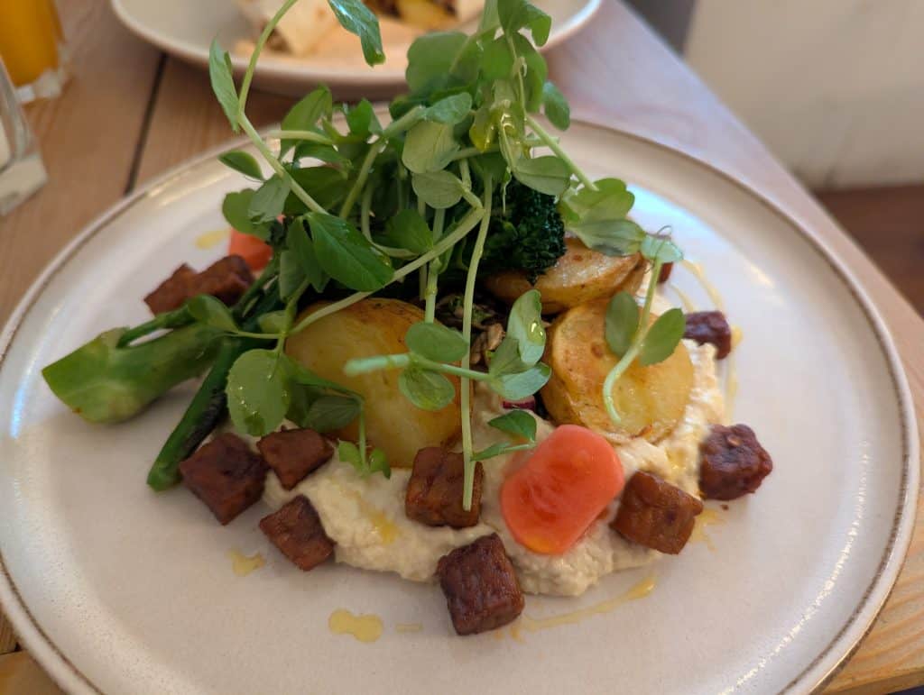 Vegan lunch in Bath.