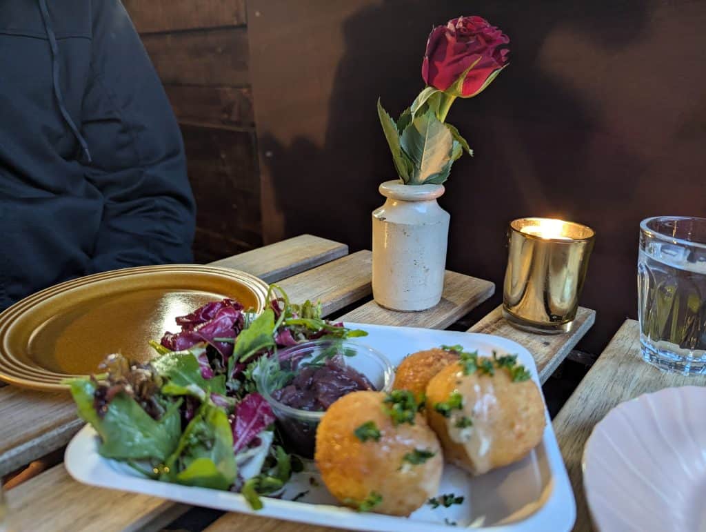 Dinner at French Fox on Isle of Arran.