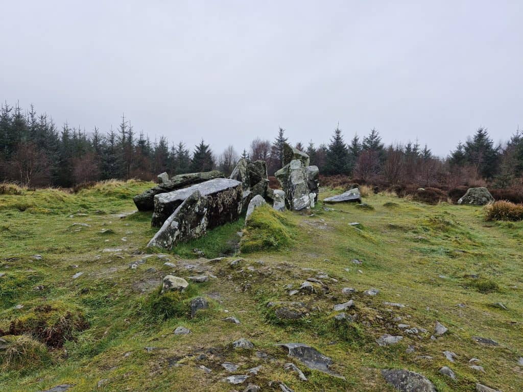 Stones that are part of the Giant's Graves on the Isle of Arran.